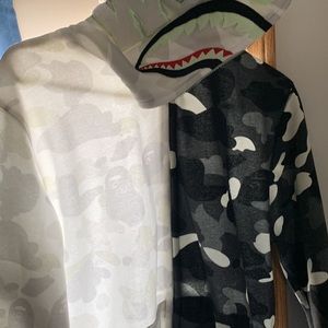 BAPE City Camo Half Shark Full Zip Hoodie